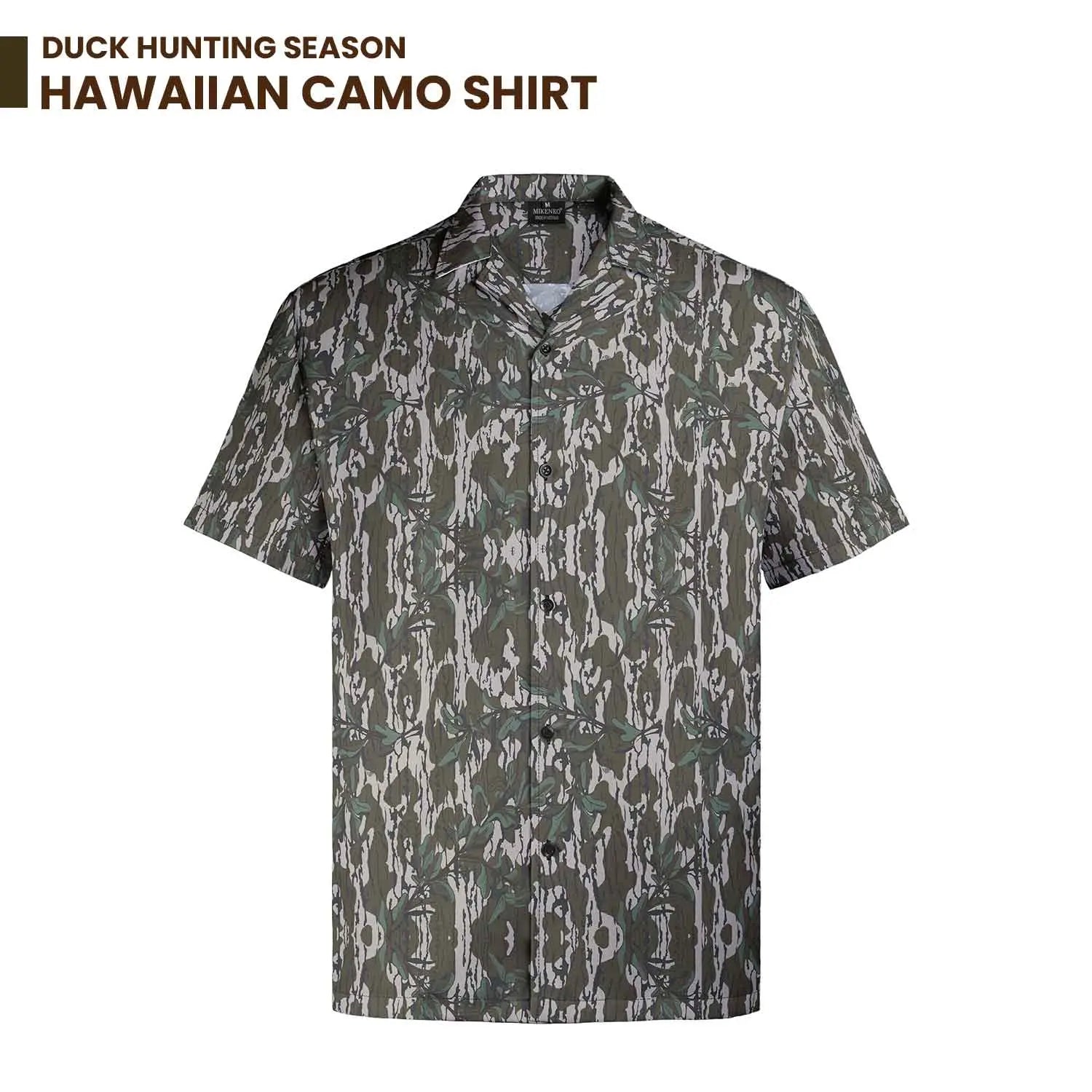Men's Camo Hawaiian Shirt - Duck Hunting Button-Up for Summer Casual Wear, Ideal Gift for Him/Her & Coordinated Group Attire
