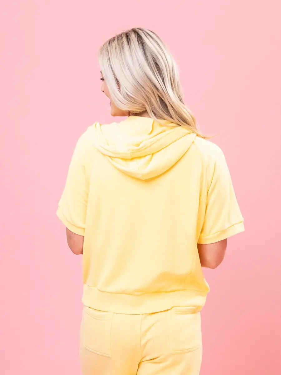 Everyday Vintage Soft Terry Short Sleeve Zip up Jacket by DD Design | S-3XL