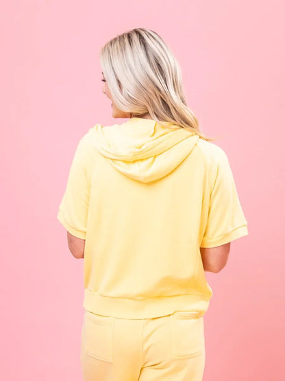 Everyday Vintage Soft Terry Short Sleeve Zip up Jacket by DD Design | S-3XL