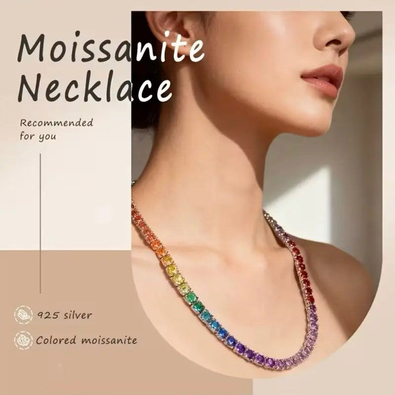 Aura Necklace - Multicolored Gemstone Beaded Chain for Women's Fashion Jewelry