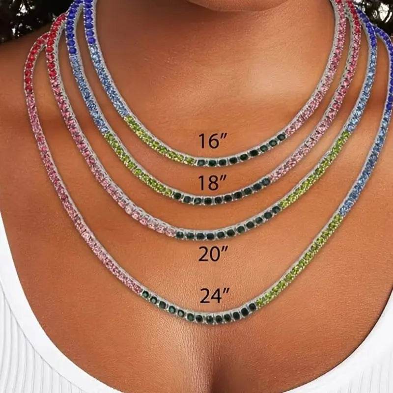 Aura Necklace - Multicolored Gemstone Beaded Chain for Women's Fashion Jewelry
